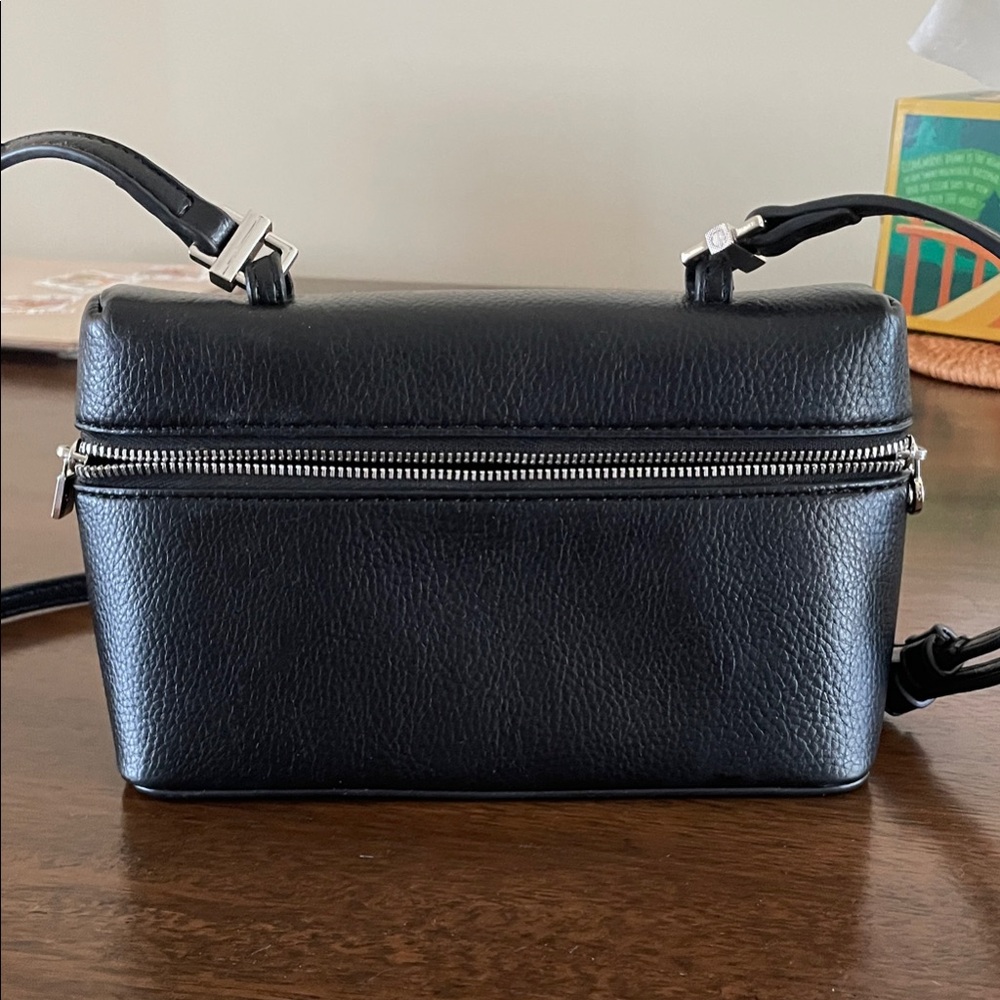 LP style Black Leather Crossbody Mini Bag